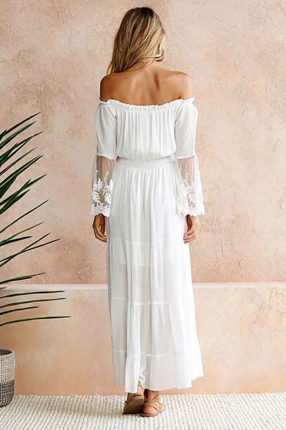 Ophelia™ | Weißes Kleid mit Spitze